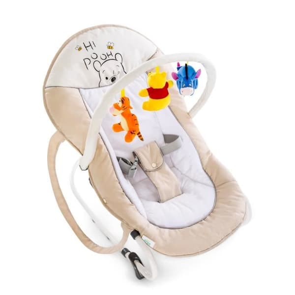 Bungee Deluxe babyvakt - HAUCK - Nalle Puh - Med leksaksbåge - Musikal - Beige