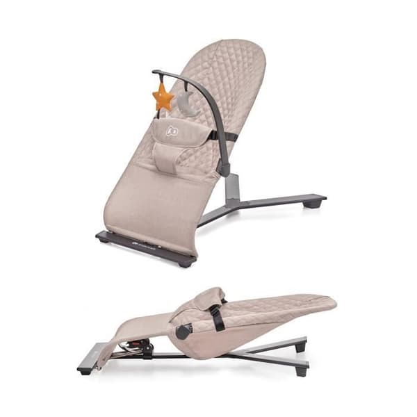 Kinderkraft MIMI Solstol - Beige - Toy Arch - Justerbart ryggstöd - Fällbart