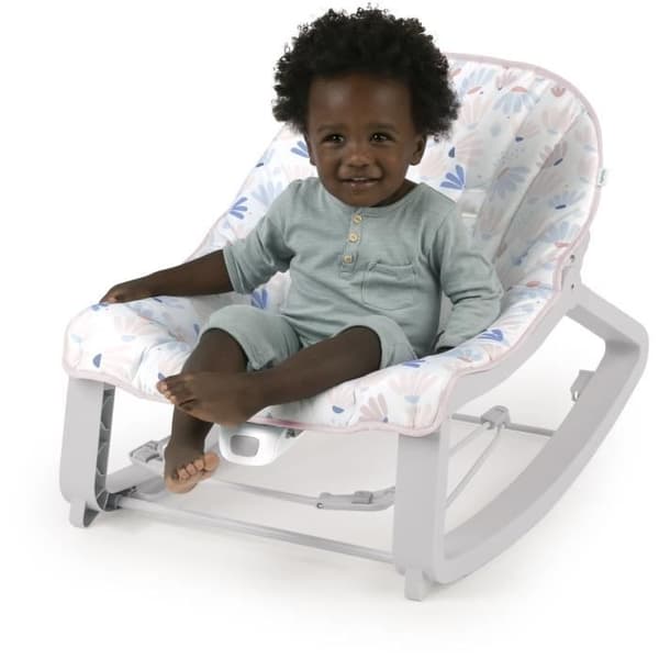 INGENUITY Bouncer Keep Cozy - 3 i 1 - 53 x 65 x 51 cm - Grå och rosa - Från födseln