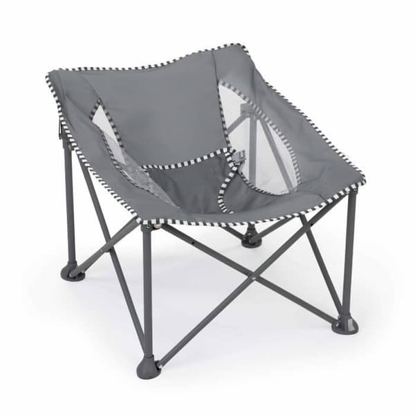 BRIGHT STARS Transat baby foldable Grå Pop 'N Chill, solskydd SPF +50 och transportväska inklusive