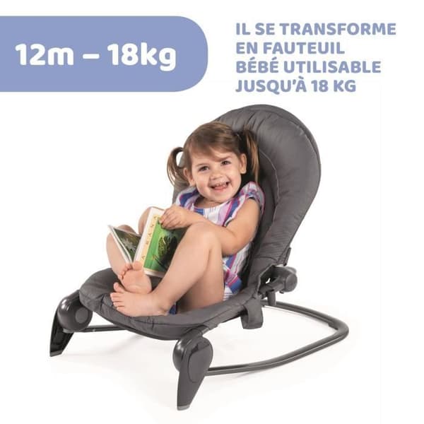 CHICCO Hoopla Moongrey solstol - Baby - Med leksaksbåge - Grå - 78x11 cm - Skalbar - Blandat