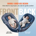 Miniatyrbillede 3 af 4: Baby Lounger, 100% bomuld, bærbart design, hovedstøtte til støtte