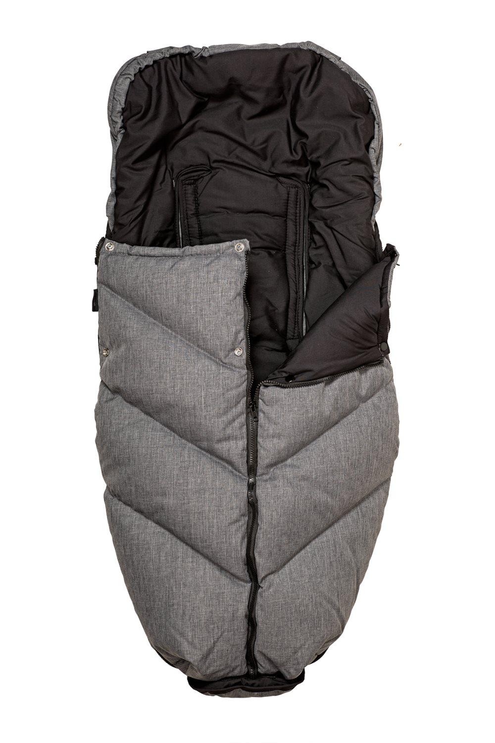 Åkpåse Ergo Dun/ull, Melange Grey, BOZZ