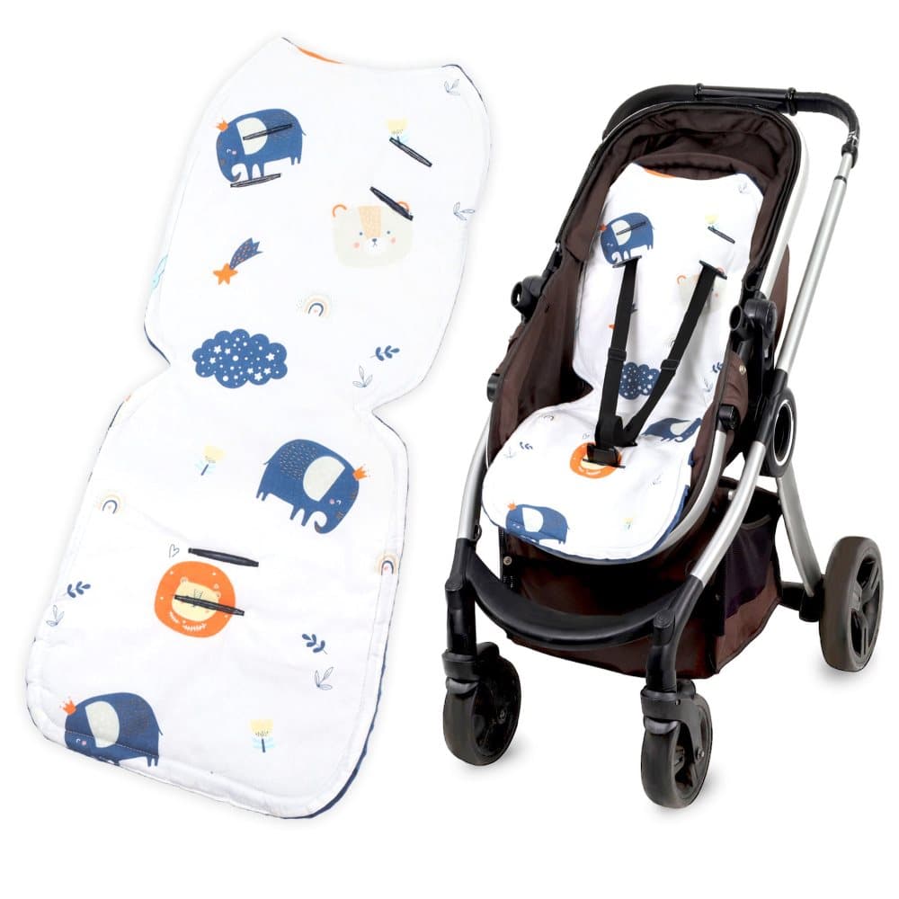 Sittöverdrag barnvagnsinsats 75 x 35 cm - buggyöverdrag sätinsats för barnstol andas universal minkyblå