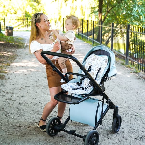 Sittöverdrag barnvagnsinsats 75 x 35 cm - buggyöverdrag sätinsats för barnstol andas universal minky ljusgrå hjort
