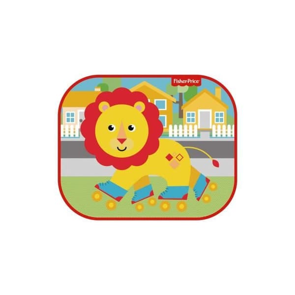 FISHER PRICE Set med 2 solskydd - Lejon + målarark