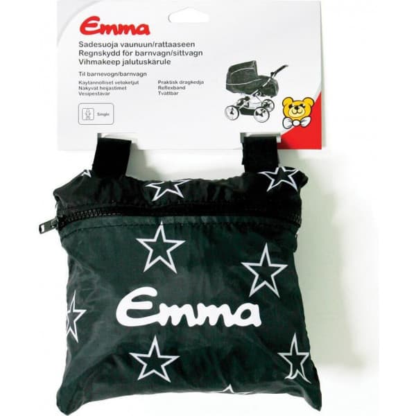 Emma -regnskydd, till vagn/kombivagn, svart stjärna