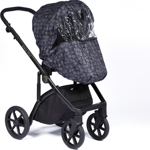 Nordbaby Universal -regnskydd till barnvagn, svart print