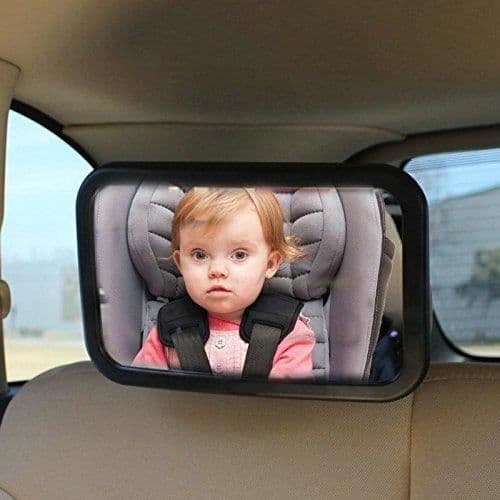 IMMIGOO - Babyövervakningsspegel Bil Auto Babyspegel Baksätessäkerhetsspegel - Svart