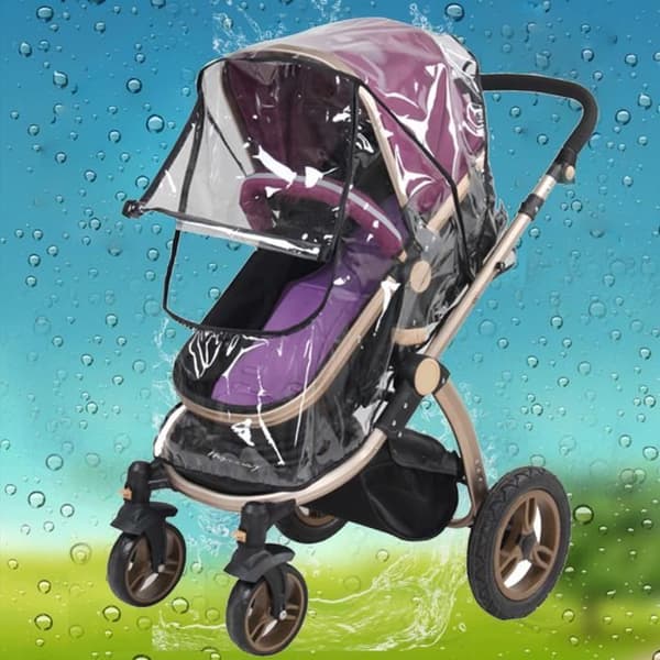Vococal® Universal Regnskydd Vintervagn Transparent Vattentät PVC för resor Skyddar babybarn