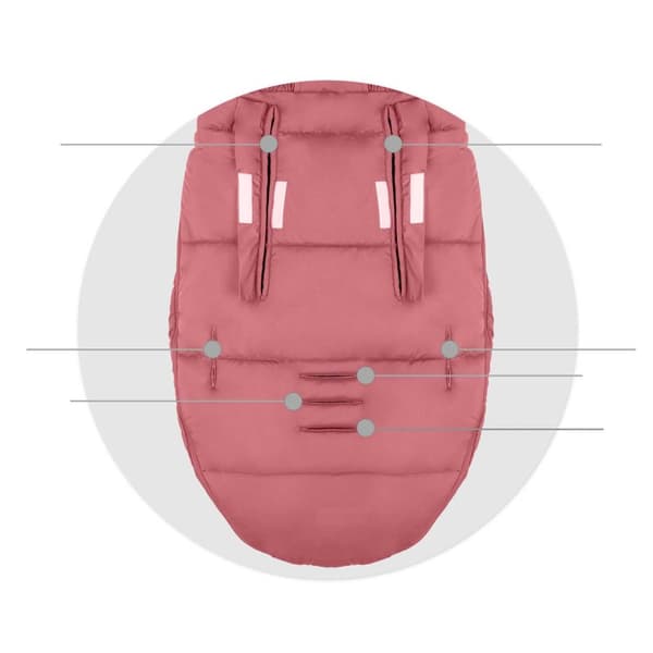Elmi Ricokids Barnvagn Sovsäck, Släde - Rosa