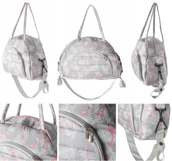 Barnevognstaske med rem Organizer Flamingo