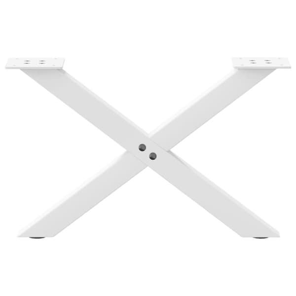 Soffbordsben X-formade 2 st vit 60x(30-31) cm stål