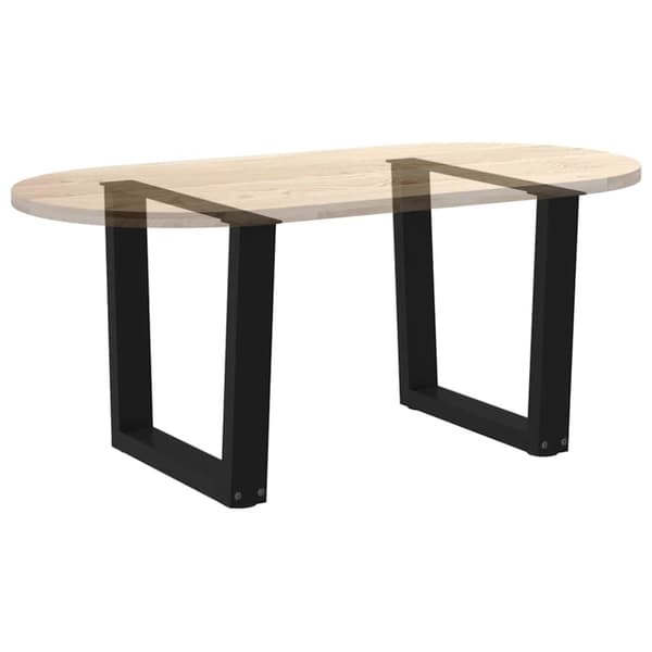 Matbordsben V-formade 2 st svart 60x(42-43,3) cm stål
