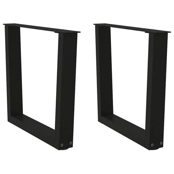 Matbordsben V-formade 2 st svart 60x(42-43,3) cm stål
