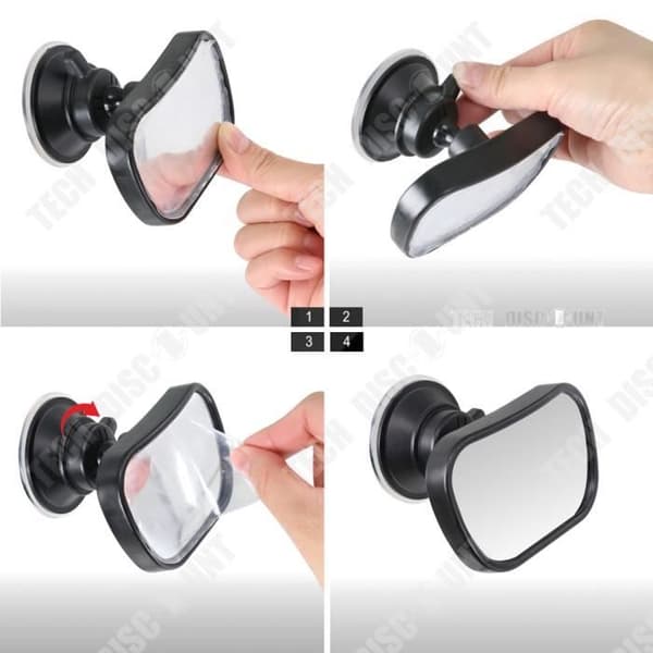 TD® Baby Car Mirror Back Road Backspegel Komfort Dag och natt Baksätesövervakning 360° rotation Säkerhetsvy Vindruta