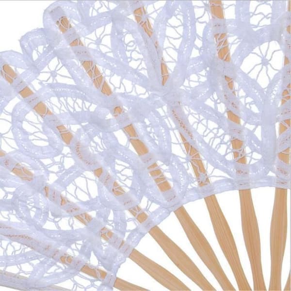 TD® Fan Spets Paraply Dome Bomull Bröllop Paraply Parasoll Broderi Luftfläkt Elegant feminin spetsstil