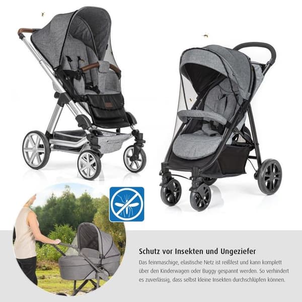 Reer - 87021 - Universal myggnät för barnvagnar, sportvagnar svart