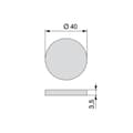 Miniatyrbild 2 av 3: Emuca Set med 36 runda filtkuddar diameter 40mm självhäftande brun - 2038516