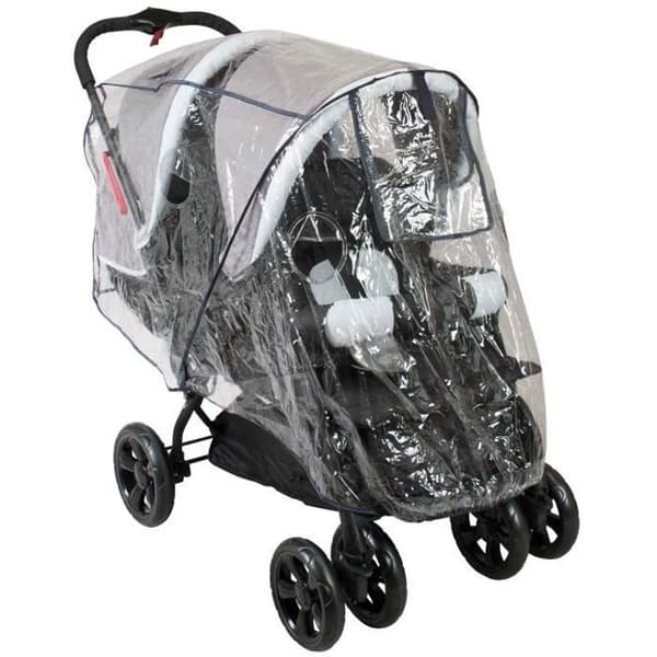 BAMBISOL Regntäcke för dubbla barnvagn