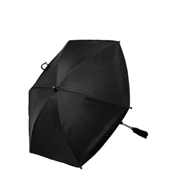 Bambisol Paraply - OMBT BE BLACK - Universal Anti UV Barnvagn Paraply | UPF 50+, dubbelfogad | Svart BE