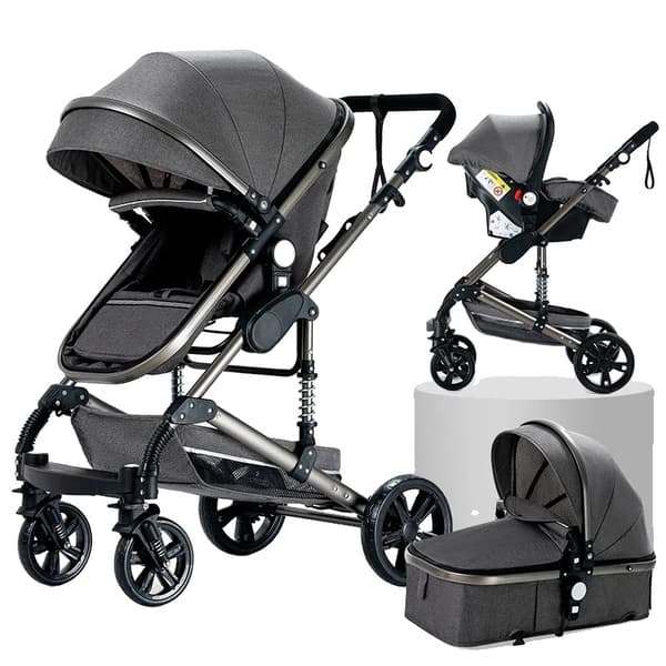 Matkustussänky, 3-in-1 Muunneltava Muotoilu, Käännettävä ja Kompakti,XR002-HARMAA