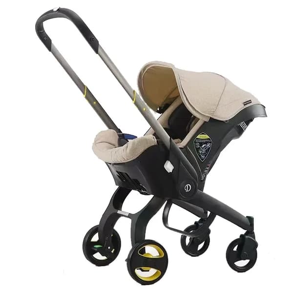 Allt-i-ett Barnvagn, Fällbar Design, CE Certifierad Säkerhet,KAKI