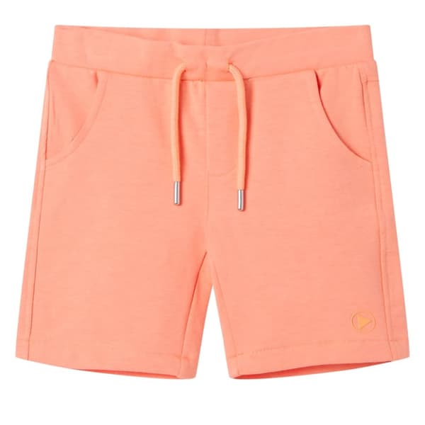 Shorts til børn str. 104 med snøre neon-orange -  Bukser til børn