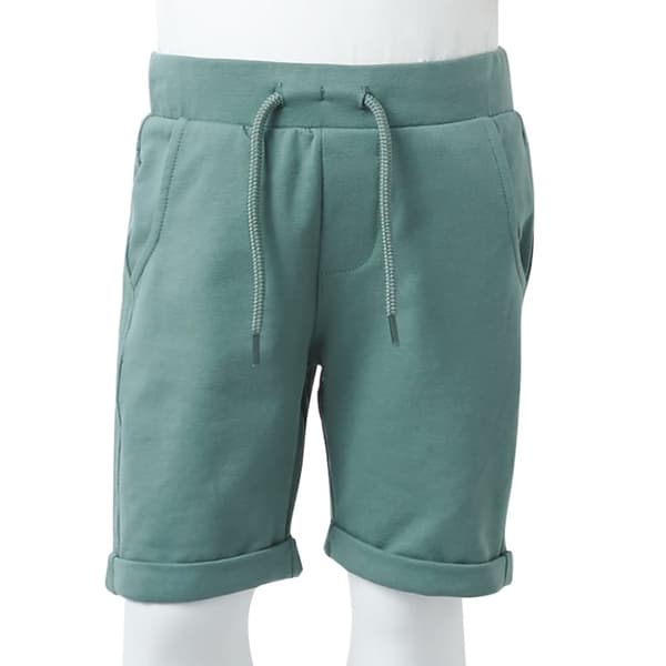Shorts til børn str. 116 med snøre petroleumsblå -  Bukser til børn