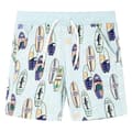 Miniatyrbillede 2 af 9: Shorts til børn str. 128 med snøre blåmeleret -  Bukser til børn