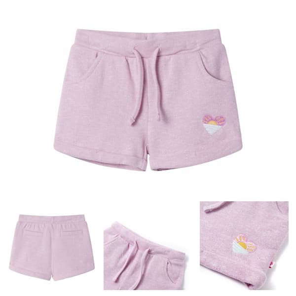 Shorts til børn str. 128 med snor lilla -  Bukser til børn