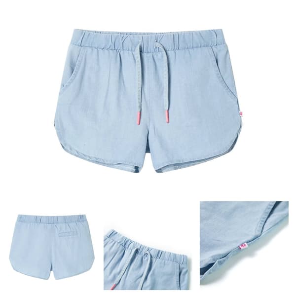 Shorts til børn str. 116 denimblå -  Bukser til børn