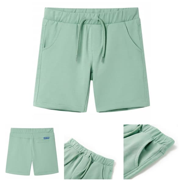 Barnshorts med snöre blandad ljus khaki 104 -  Underkläder för barn