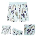 Miniatyrbillede 1 af 9: Shorts til børn str. 128 med snøre blåmeleret -  Bukser til børn