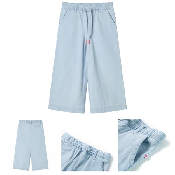 Barnbyxor mjuk denimblå 128 -  Underkläder för barn