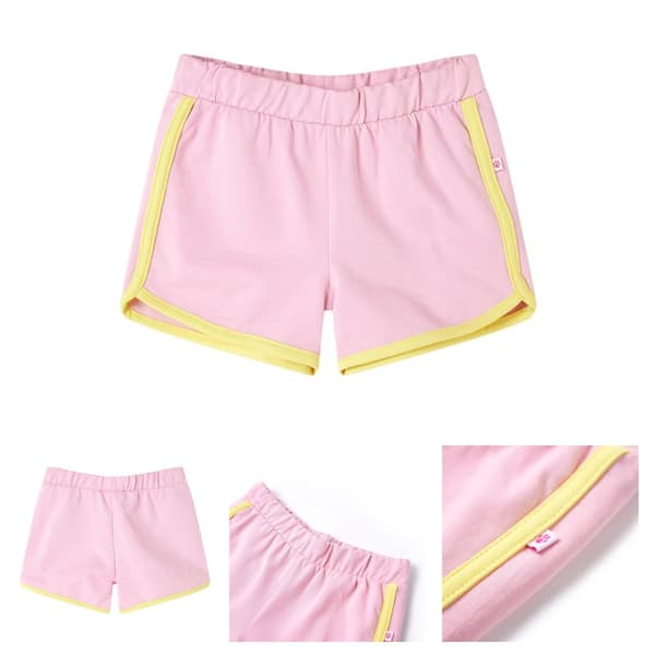 Barnshorts med rand ljusrosa 128 -  Underkläder för barn