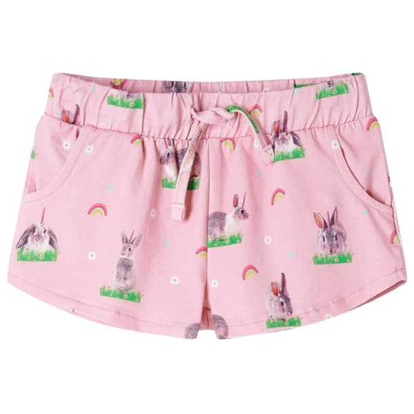 Shorts för barn med snöre ljusrosa 104
