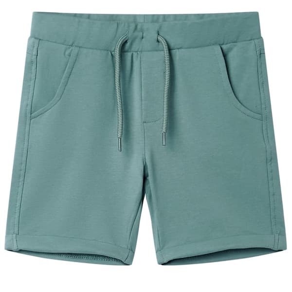 Barnshorts med snöre blek petrolblå 92