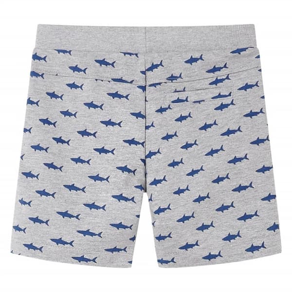 Barnshorts med snöre blandad ljusgrå melange 128