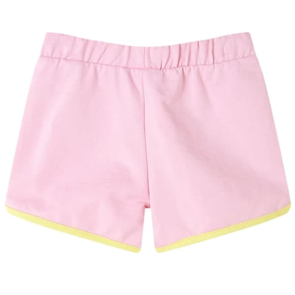 Barnshorts med rand ljusrosa 128