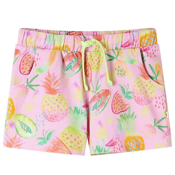 Barnshorts med snöre mild rosa 104