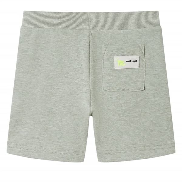 Barnshorts med snöre blandad ljus khaki melange 128