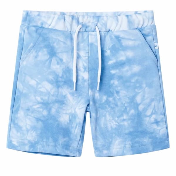 Barnshorts med snöre mjuk blå 128