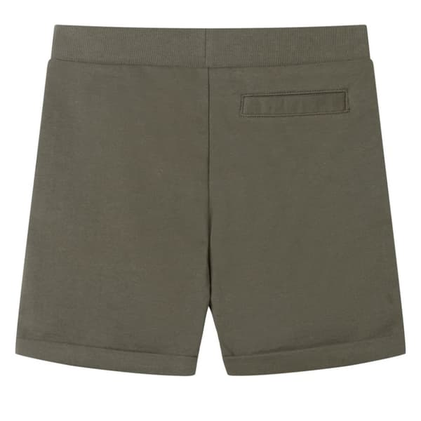 Barnshorts med snöre mörk khaki 128