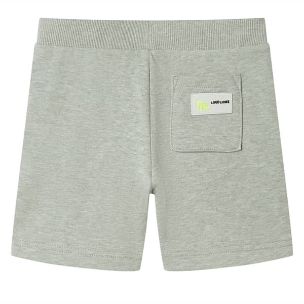 Barnshorts med snöre blandad ljus khaki melange 104