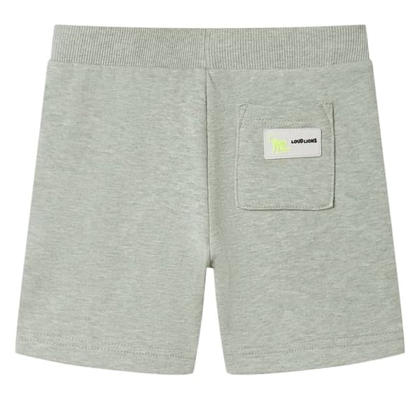 Barnshorts med snöre blandad ljus khaki melange 116