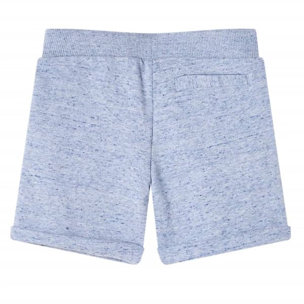 Barnshorts med snöre blå melange 104