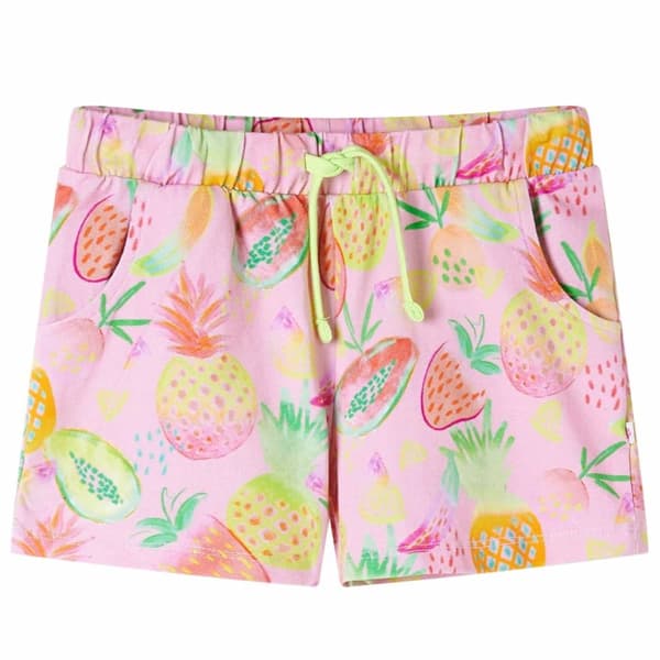 Barnshorts med snöre mild rosa 92