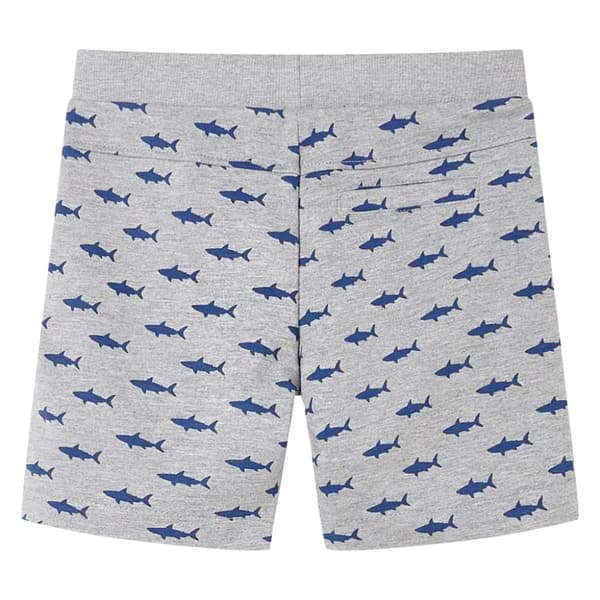 Barnshorts med snöre blandad ljusgrå melange 140