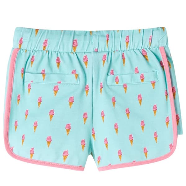 Shorts för barn med snöre ljus mint 104